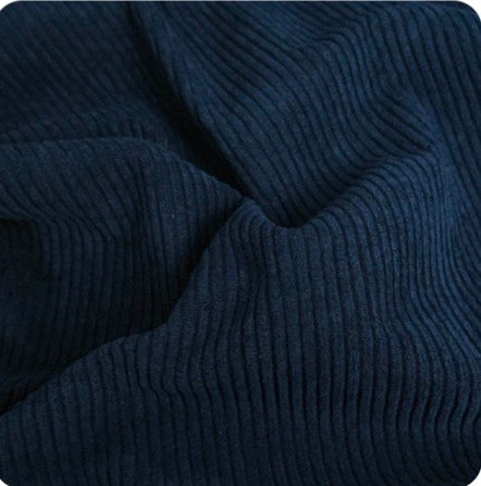 Portefeuille compagnon « Manga Héros » en velours bleu marine & tissu manga | Fait main