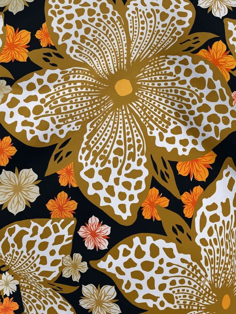 Chouchou Cheveux Motif Léopard & Doré - Sable d'Or