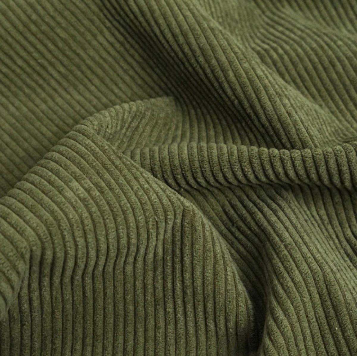Portefeuille compagnon « Gipsy » en velours vert kaki & fleurs rétro | Fait main
