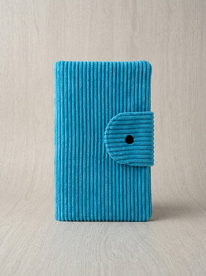 Portefeuille Compagnon Femme Fait Main – Motif Paon Féérique Bleu & Violet | Popsie