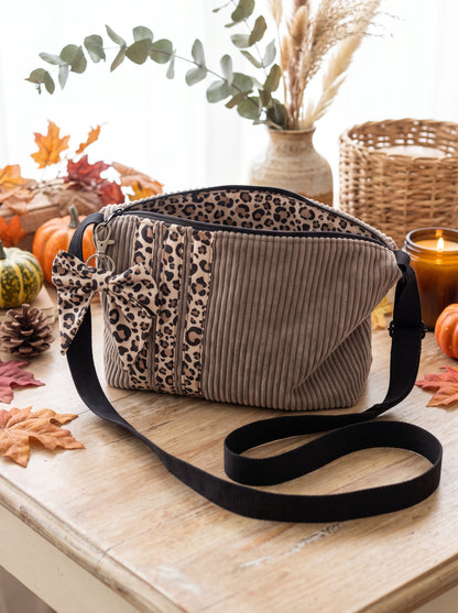 Sac Banane Velours Côtelé & Léopard – Sac Velouté | Collection Bejah