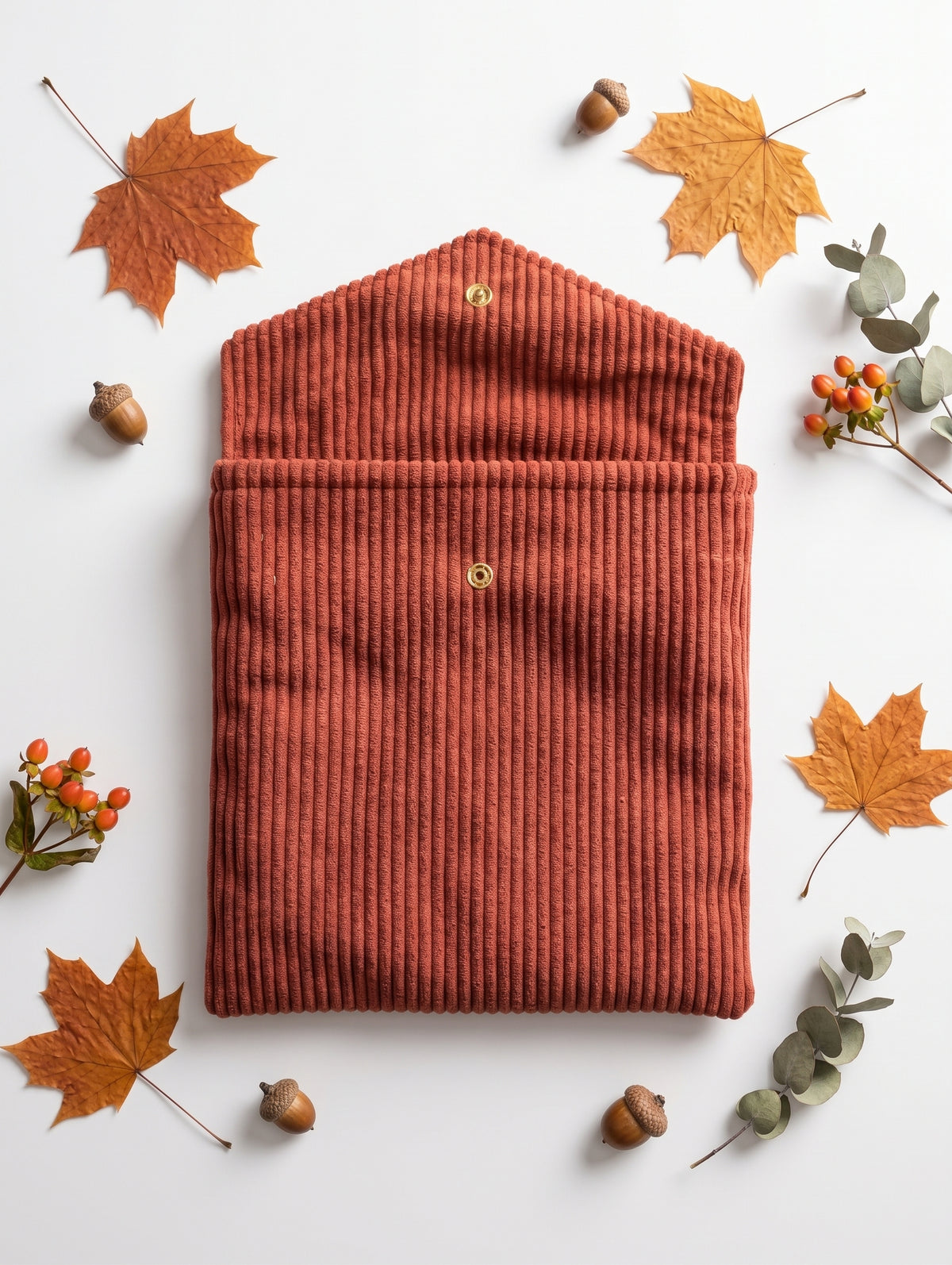 Housse Liseuse Kindle & Kobo Velours Terracotta — Collection Brume d'Automne