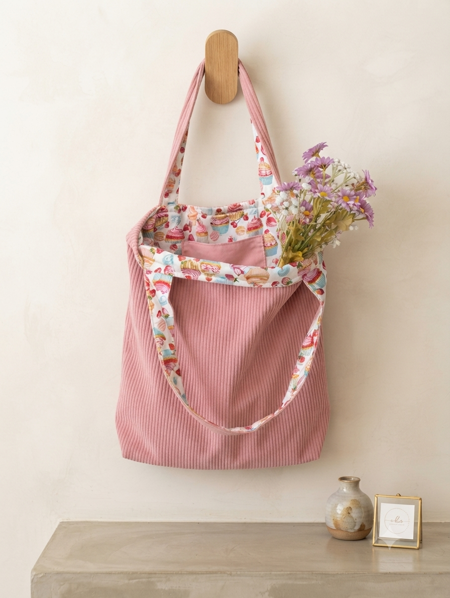 Tote Bag XXL Gourmandise — Grand Sac Cabas Fait Main