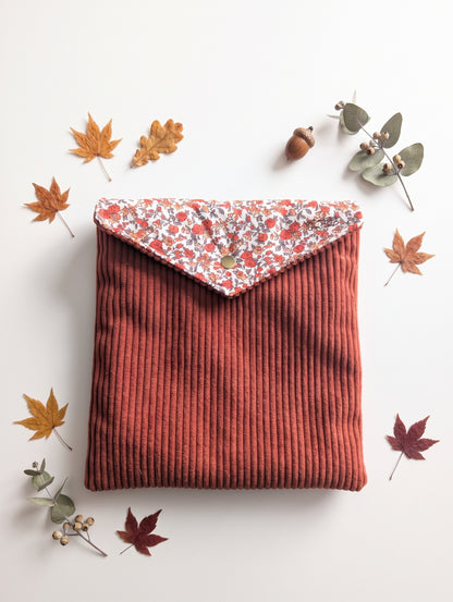 Housse Liseuse Kindle & Kobo Velours Terracotta — Collection Brume d'Automne