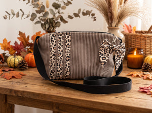 Sac Banane Velours Côtelé & Léopard – Sac Velouté | Collection Bejah