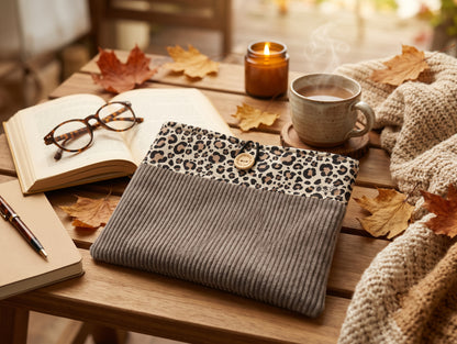 Pochette Livre Horizontale Velours Bejah | Pochette Roman Artisanale Fait Main
