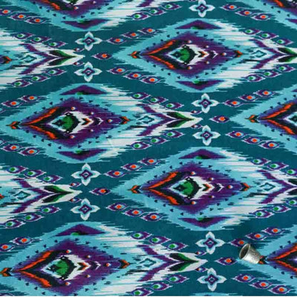Étui à lunettes artisanal tissu ikat ethnique — fait main