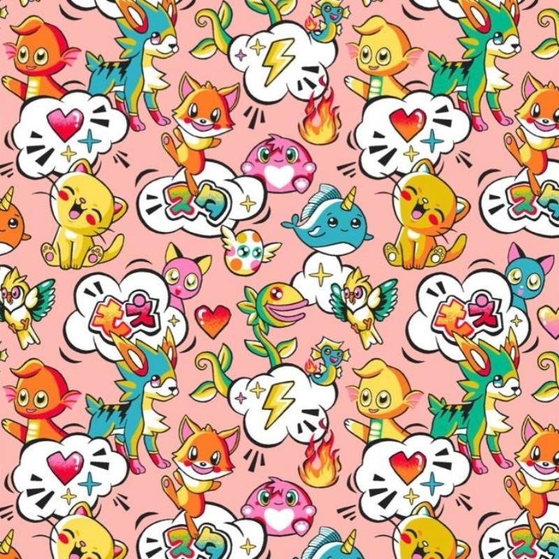 Chouchou tissus - Créatures kawaii