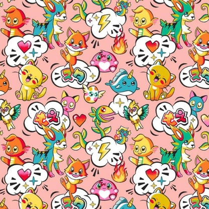 Chouchou tissus - Créatures kawaii